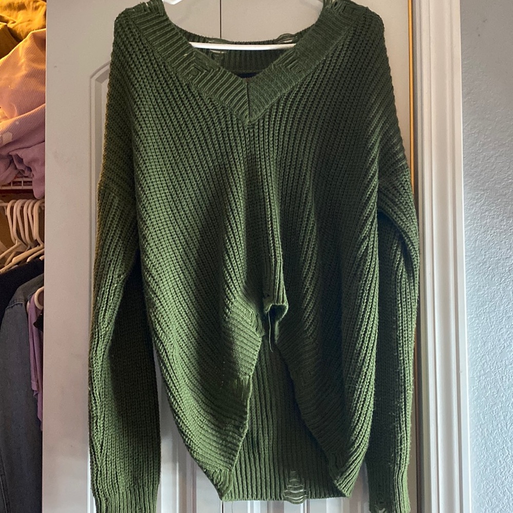 olive sweater